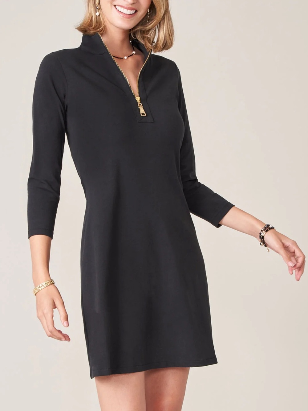 Spartina 449 Nora Half Zip Dress XL Black